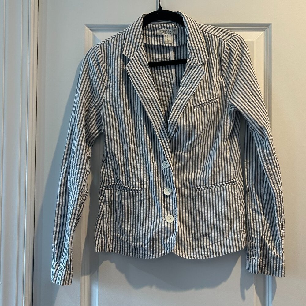 Forever 21 Seersucker Jacket - Size Small